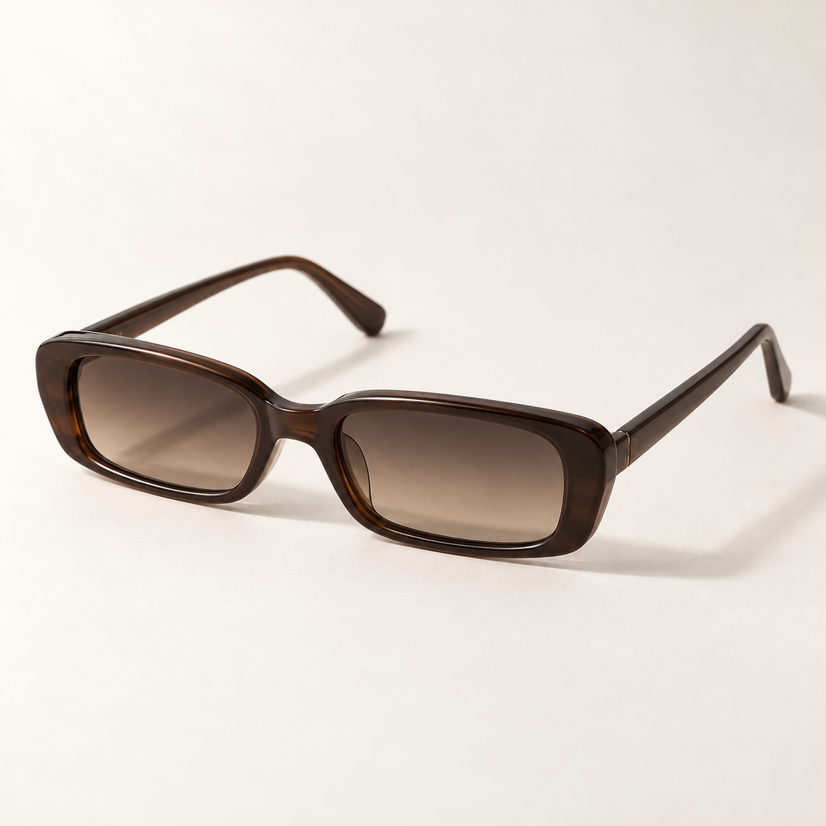 Shadevera Contour Rectangle sunglasses, deep espresso frame and taupe gradient lenses, hero view