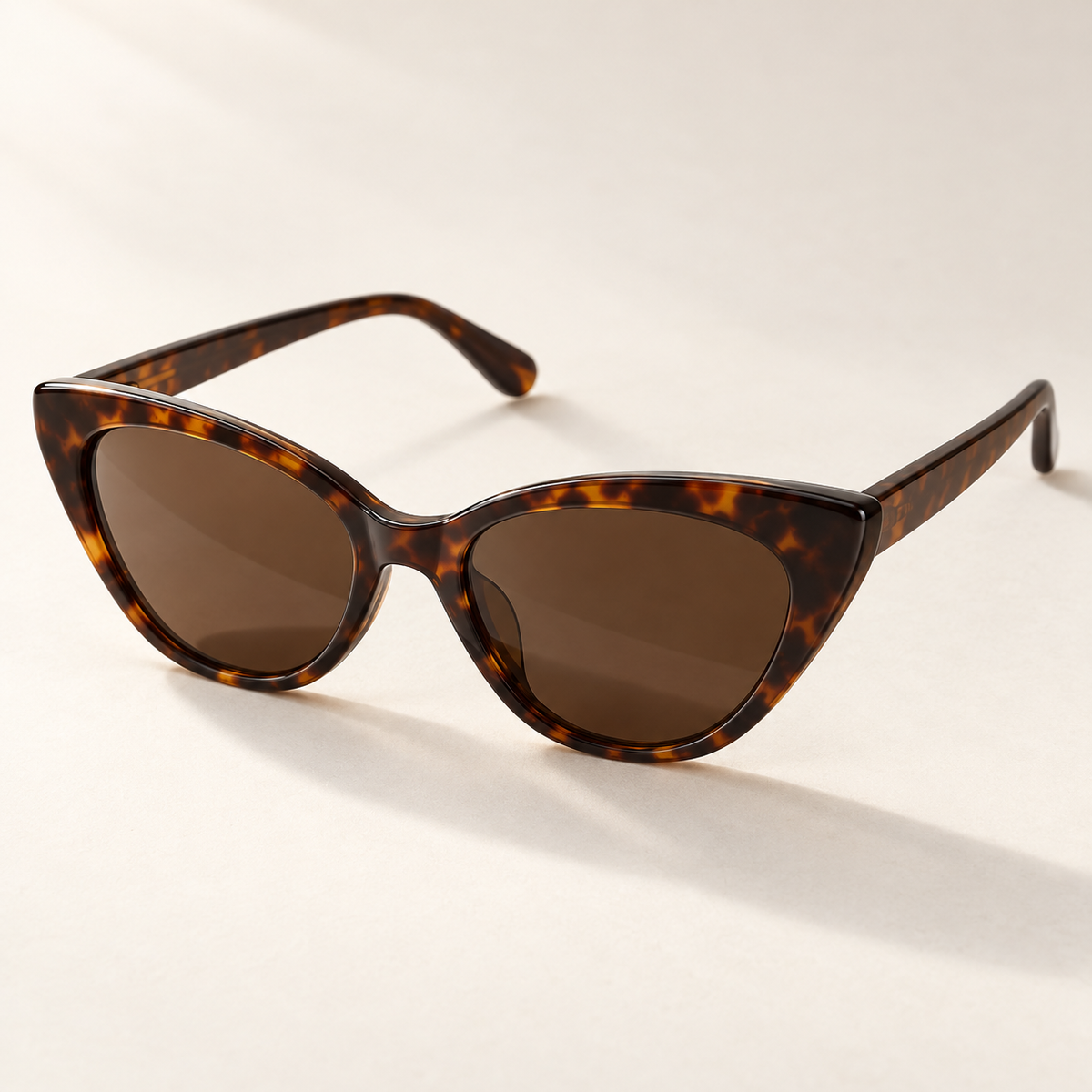 Shadevera Vesper Cat-Eye sunglasses, dark tortoise frame and espresso brown lenses, hero view